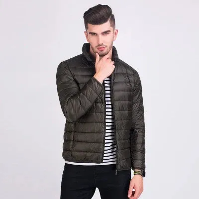 0-10℃ Men Winter Jackets Autumn Winter Ultra Light Duck Down Jackets Casual Portable Puffy Winter Coat for Men 4XL 5XL 6XL