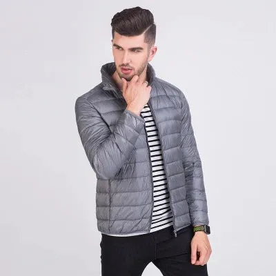 0-10℃ Men Winter Jackets Autumn Winter Ultra Light Duck Down Jackets Casual Portable Puffy Winter Coat for Men 4XL 5XL 6XL