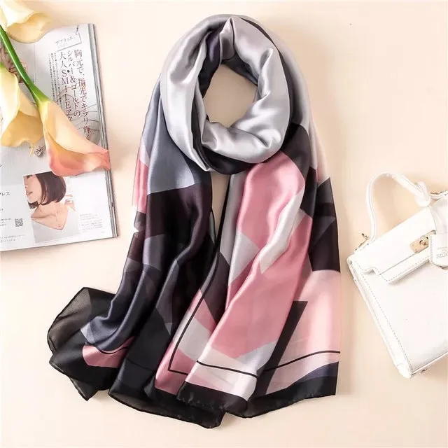 180*90cm Women Scarf Summer Silk Shawl  Wrap