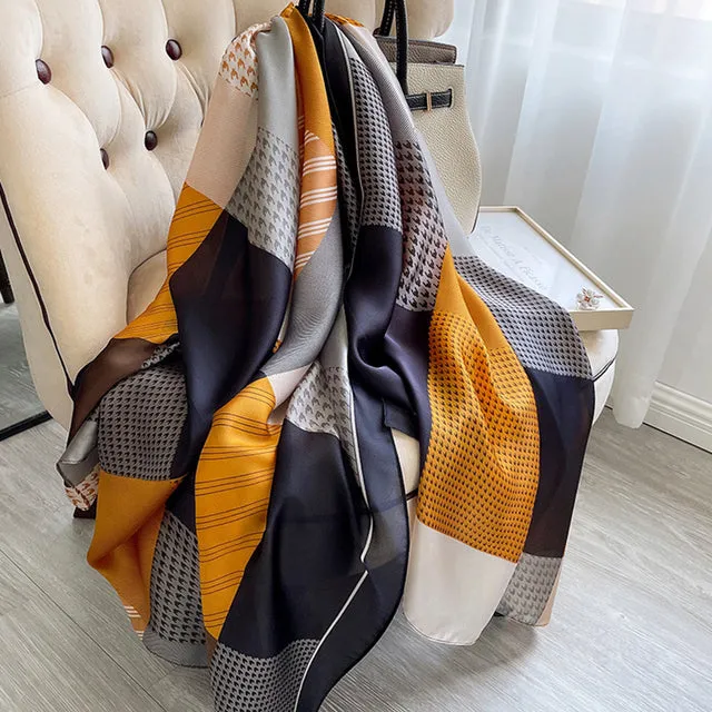 180*90cm Women Scarf Summer Silk Shawl  Wrap