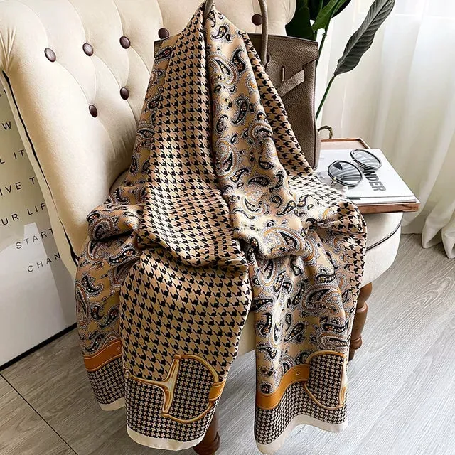 180*90cm Women Scarf Summer Silk Shawl  Wrap