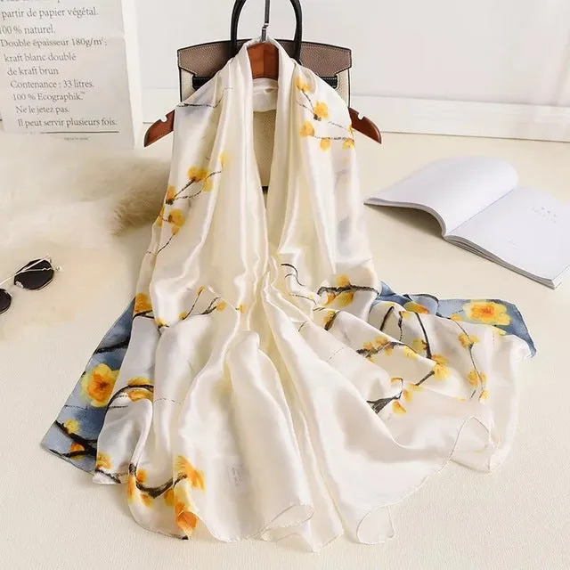 180*90cm Women Scarf Summer Silk Shawl  Wrap