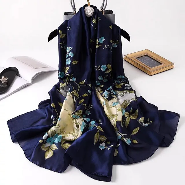 180*90cm Women Scarf Summer Silk Shawl  Wrap