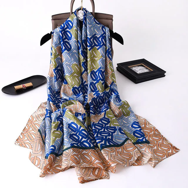 180*90cm Women Scarf Summer Silk Shawl  Wrap