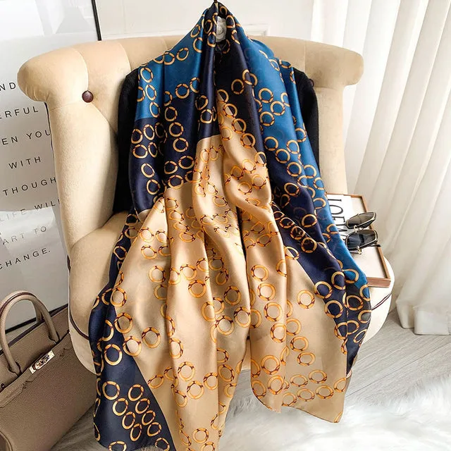 180*90cm Women Scarf Summer Silk Shawl  Wrap