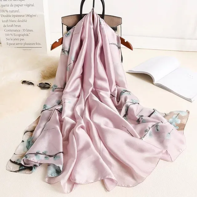 180*90cm Women Scarf Summer Silk Shawl  Wrap