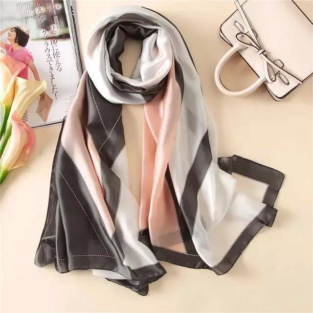 180*90cm Women Scarf Summer Silk Shawl  Wrap