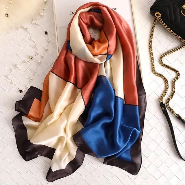 180*90cm Women Scarf Summer Silk Shawl  Wrap