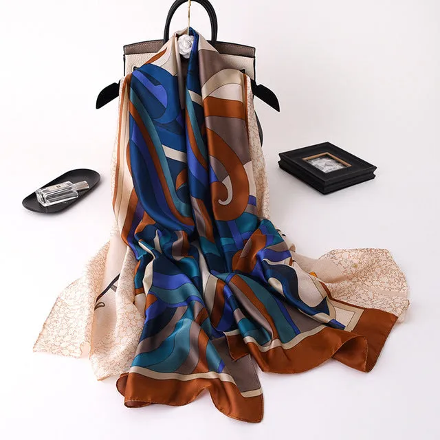 180*90cm Women Scarf Summer Silk Shawl  Wrap