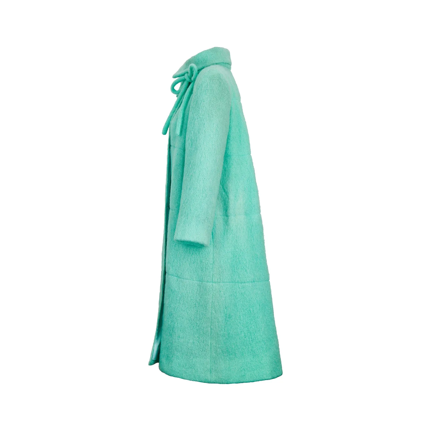 1970s Chanel Mohair Silk-Lined Seafoam Green Coat