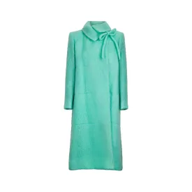 1970s Chanel Mohair Silk-Lined Seafoam Green Coat