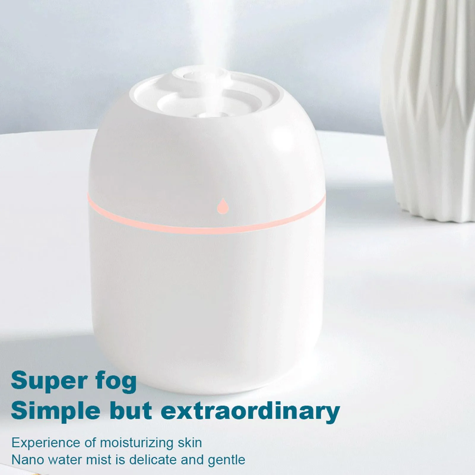 220ml Portable Home Humidifier & Aroma Diffuser - Compact Cool Mist Air Freshener with Adjustable Mist Output, Whisper-Quiet Operation, and LED Night Light for Back to School Supplies, Bedroom, Office, and Travel