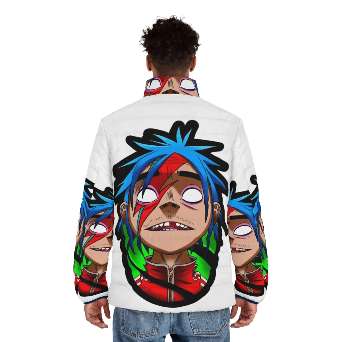 2D Puffer Jacket - Stylish Gorillaz & David Bowie-Inspired Outerwear