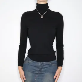 90s RALPH LAUREN Black Turtleneck Sweater (M)