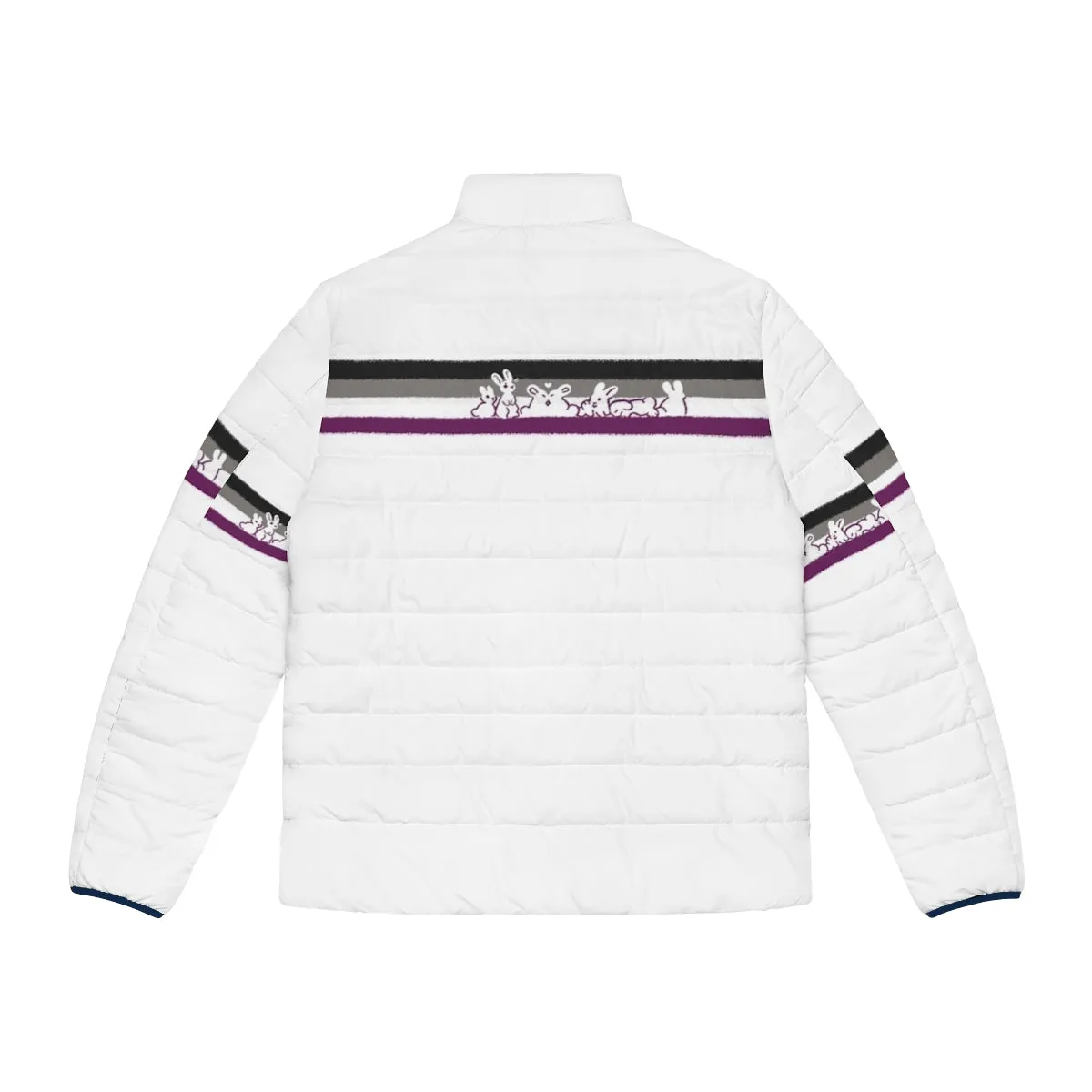 Ace Pride Rabbits Puffer Jacket - Cozy and Cute Outerwear for Asexual and LGBTQ  Fans