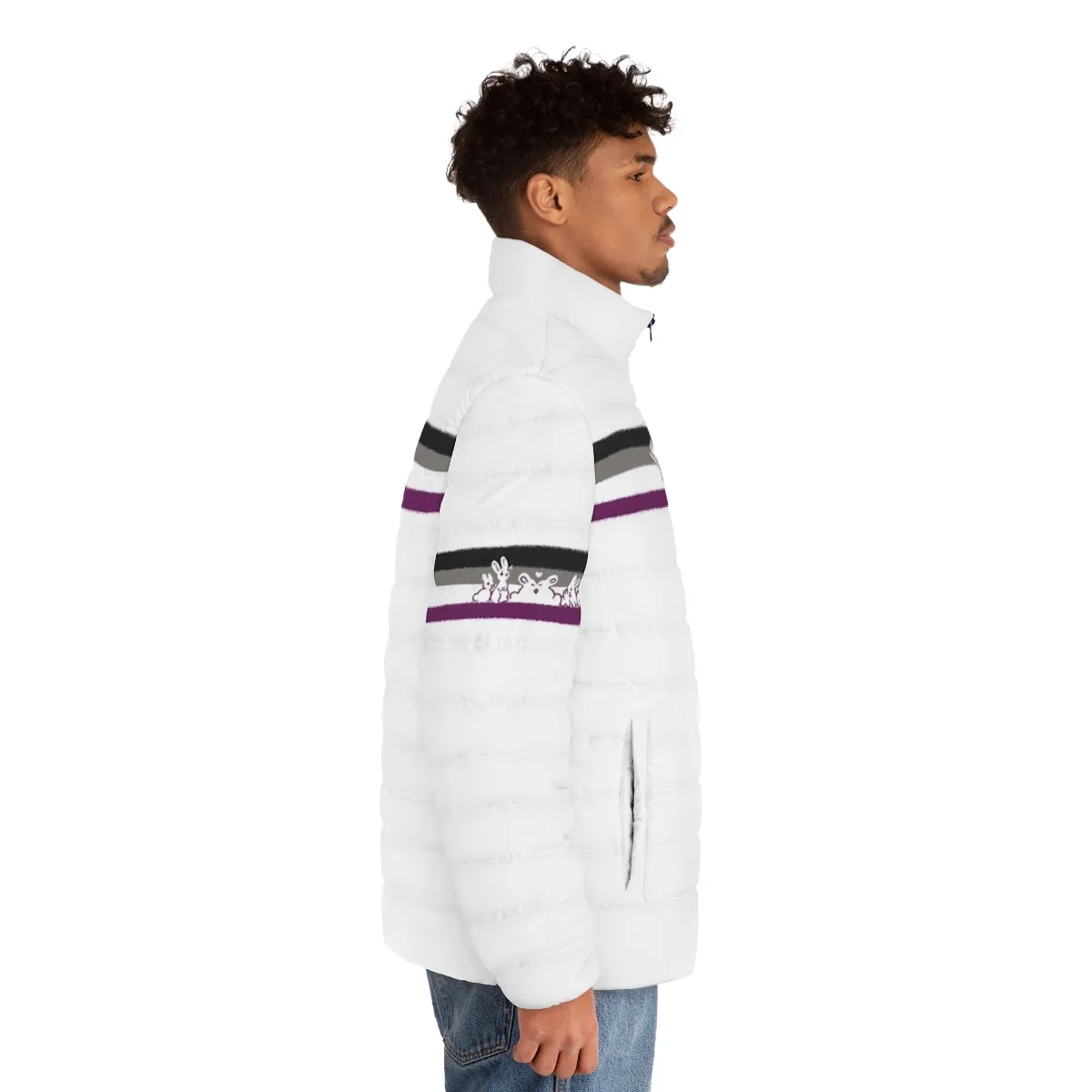 Ace Pride Rabbits Puffer Jacket - Cozy and Cute Outerwear for Asexual and LGBTQ  Fans