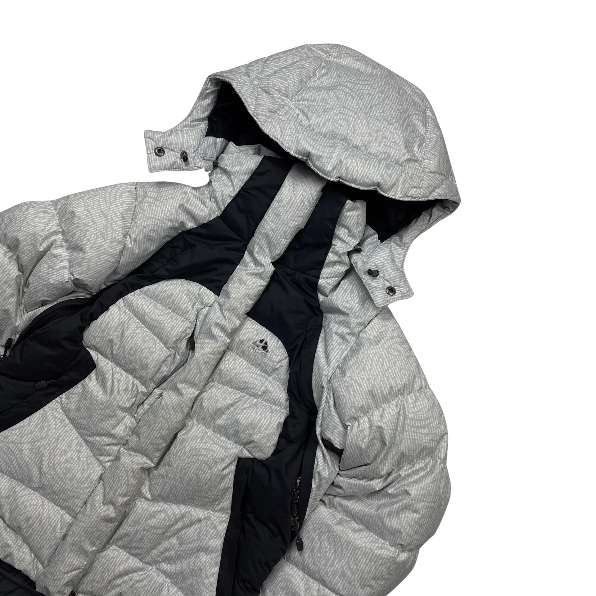 ACG Ice White Patterned Puffer Jacket - Medium