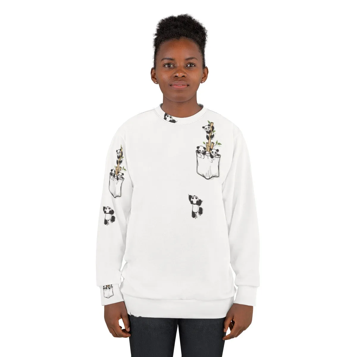 Adorable Pocket Pandas Sweatshirt - Cute Animal Graphic Sweater