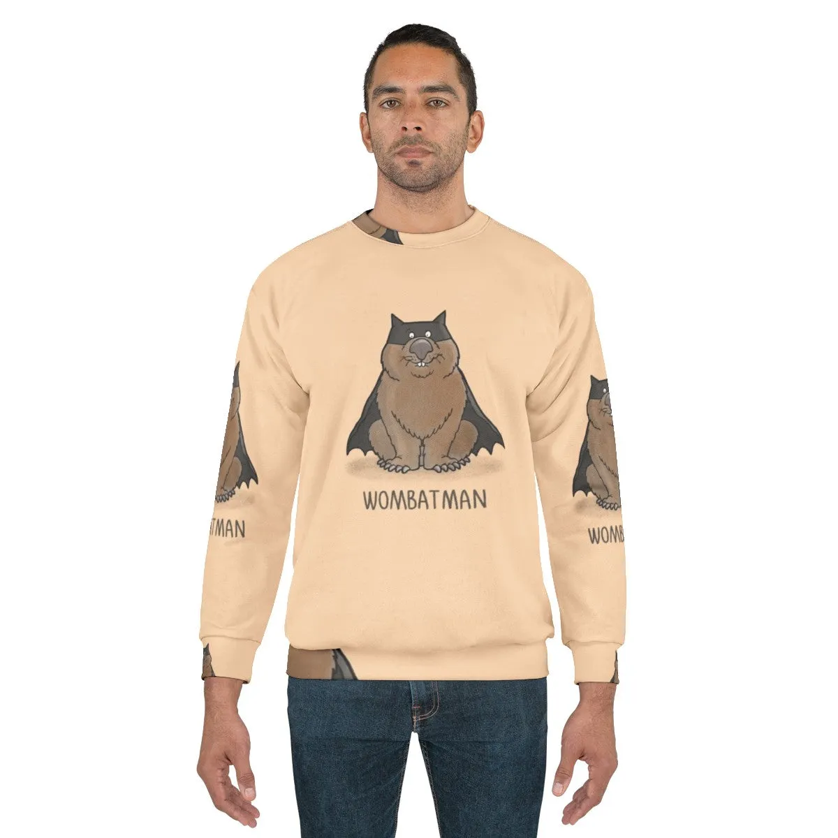 Adorable Wombat Superhero Sweatshirt for Animal Lovers