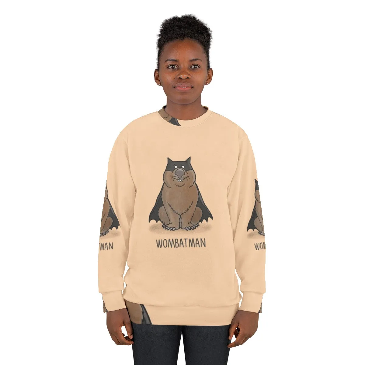 Adorable Wombat Superhero Sweatshirt for Animal Lovers