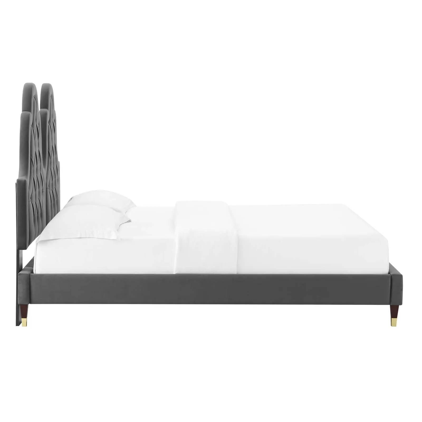 Alexandria  Tufted Performance Velvet Platform Bed