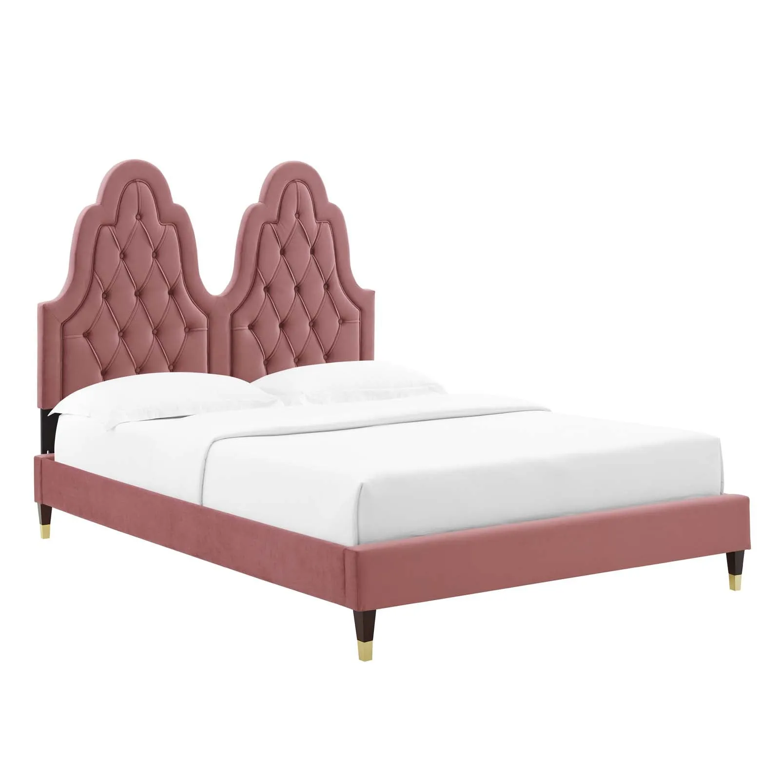 Alexandria  Tufted Performance Velvet Platform Bed