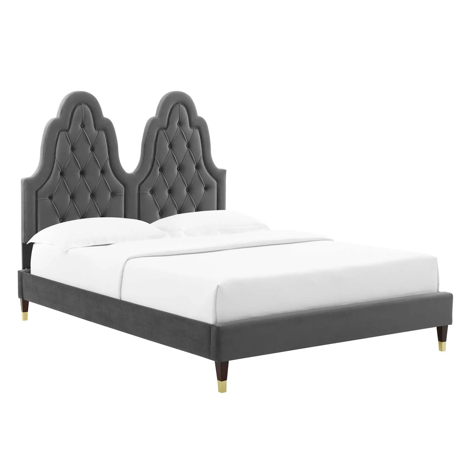 Alexandria  Tufted Performance Velvet Platform Bed