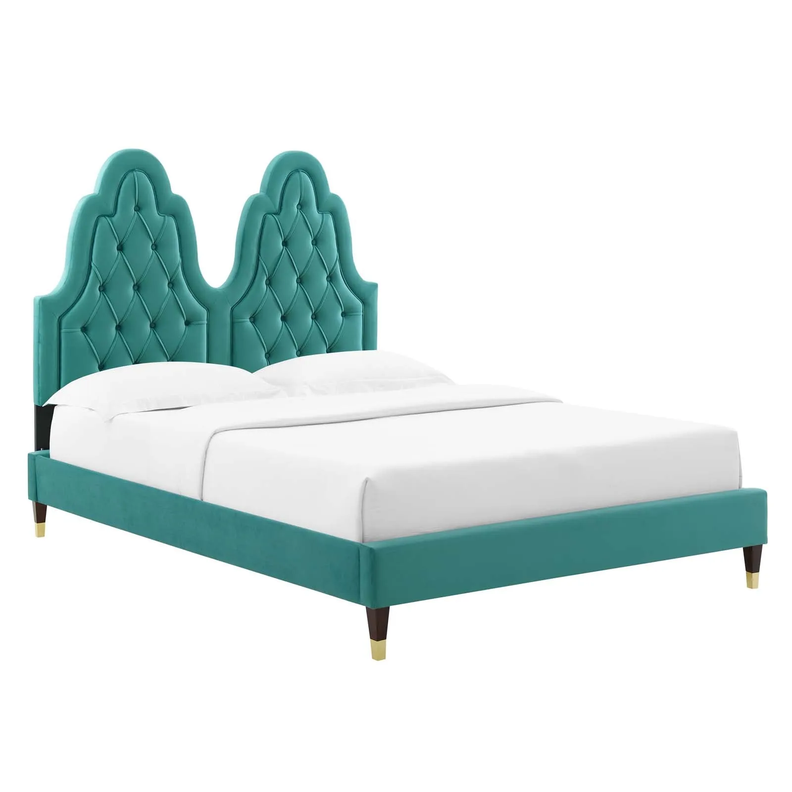 Alexandria  Tufted Performance Velvet Platform Bed