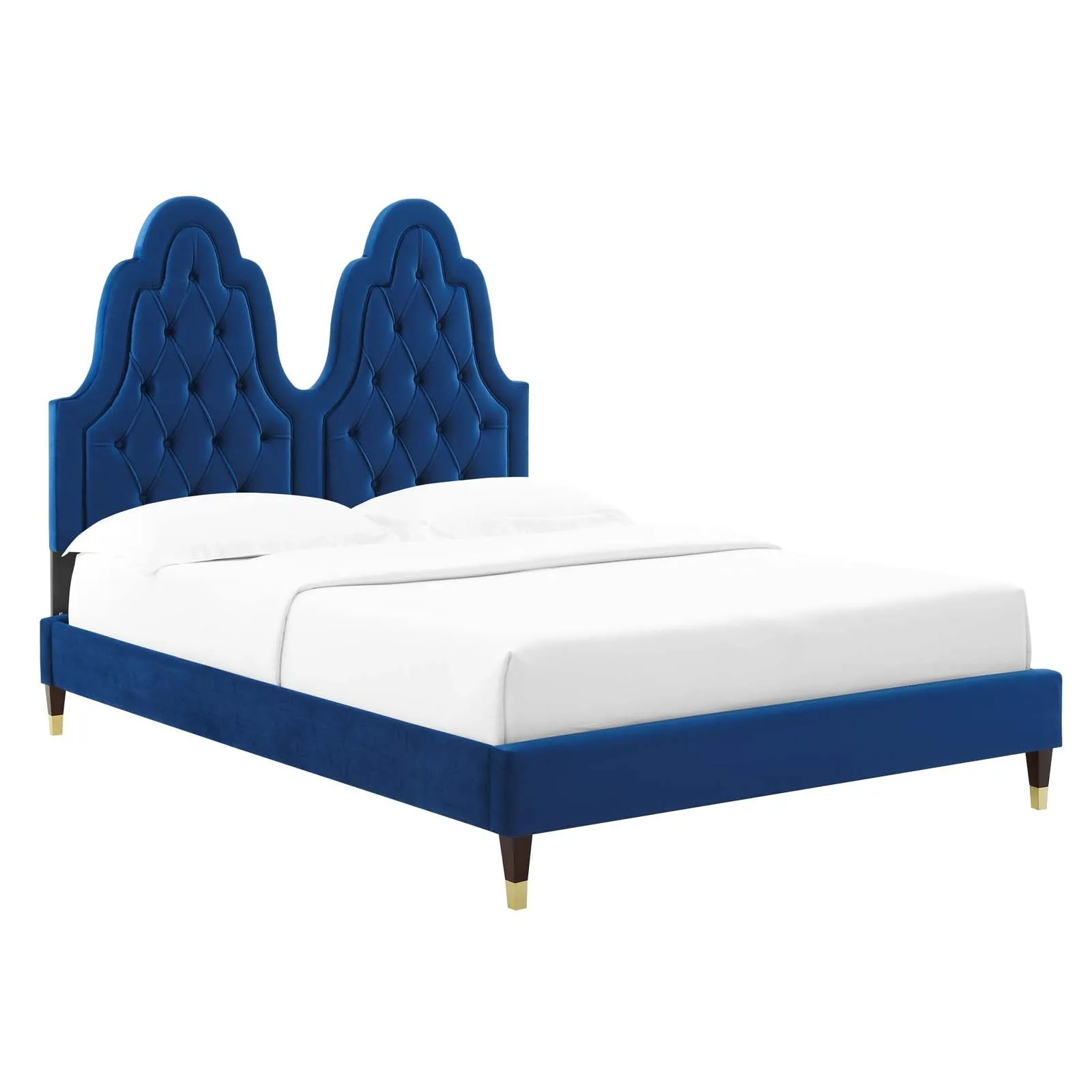 Alexandria  Tufted Performance Velvet Platform Bed