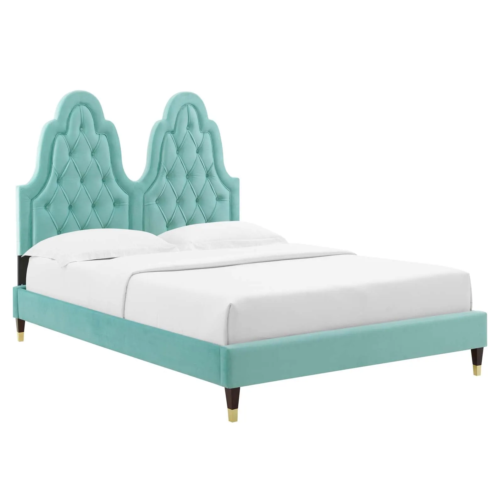 Alexandria  Tufted Performance Velvet Platform Bed