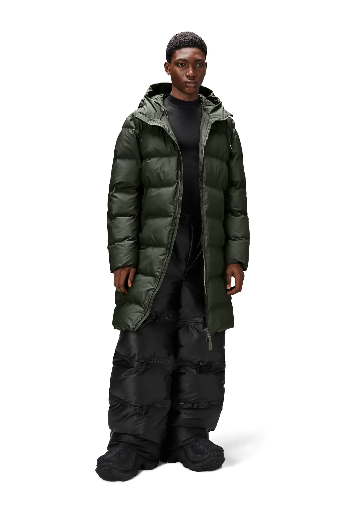 Alta Longer Puffer Jacket - Green