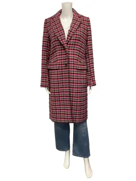 Ann Taylor Coat Chesterfield Checked Size: S