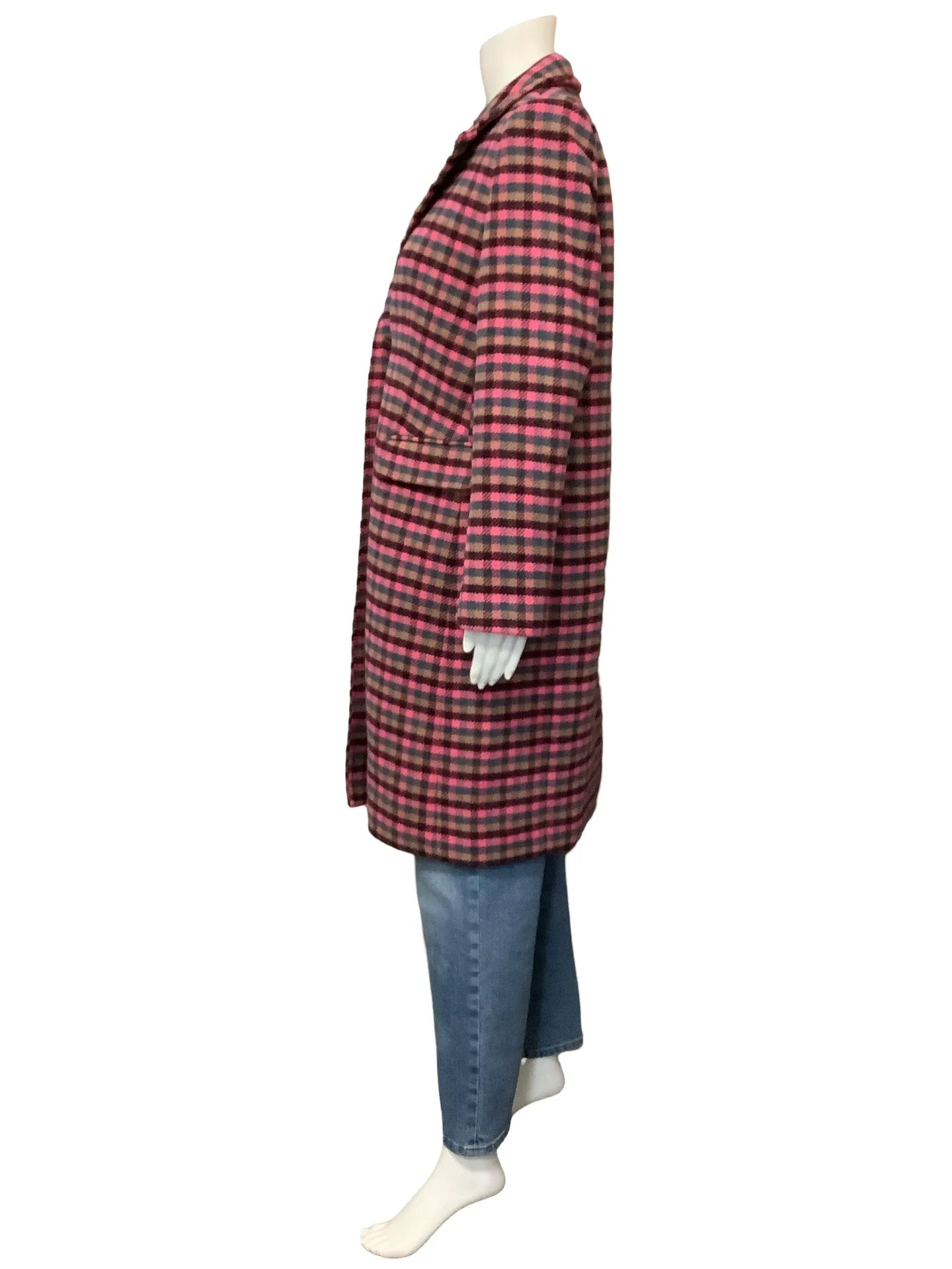 Ann Taylor Coat Chesterfield Checked Size: S