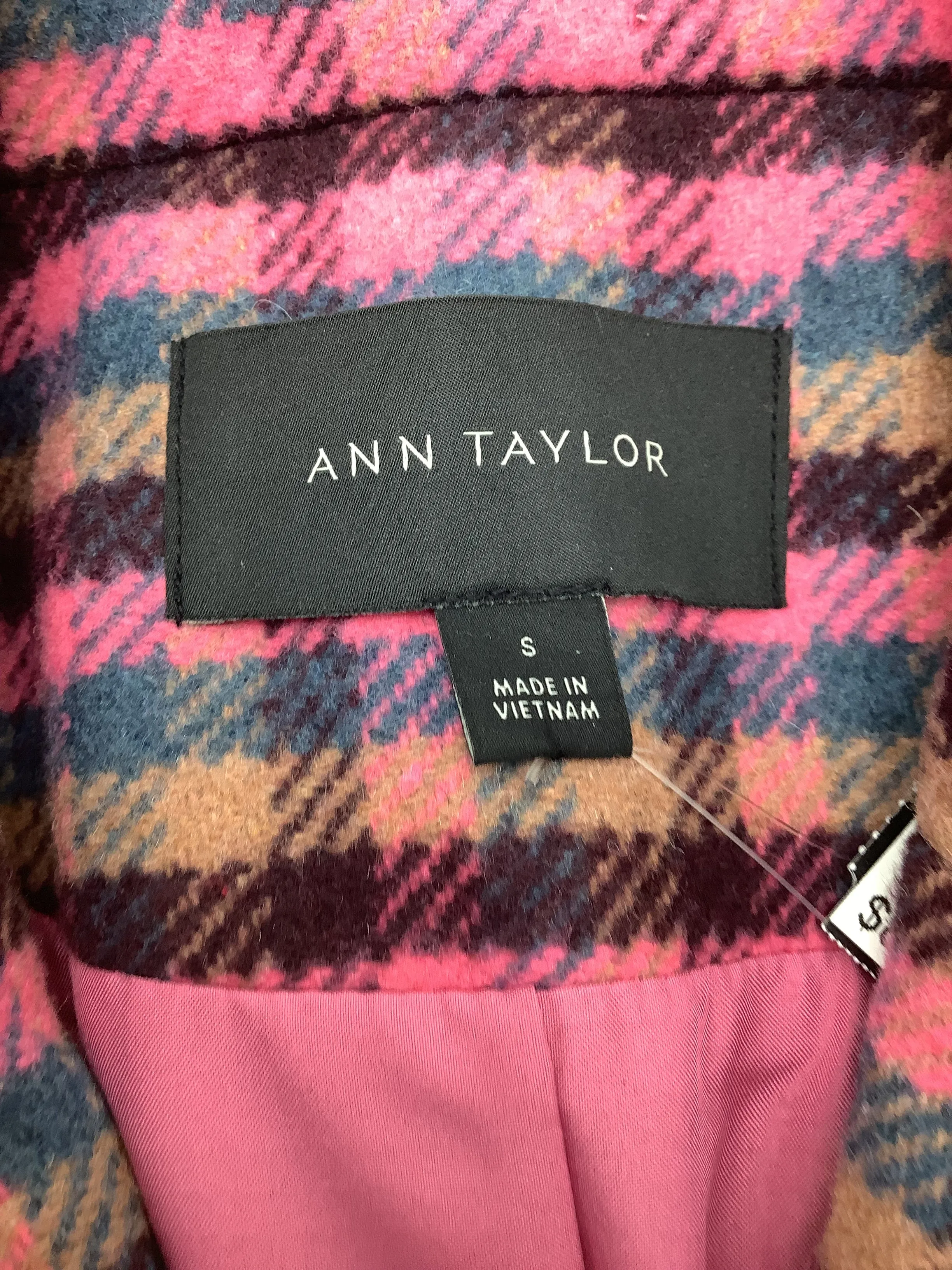 Ann Taylor Coat Chesterfield Checked Size: S