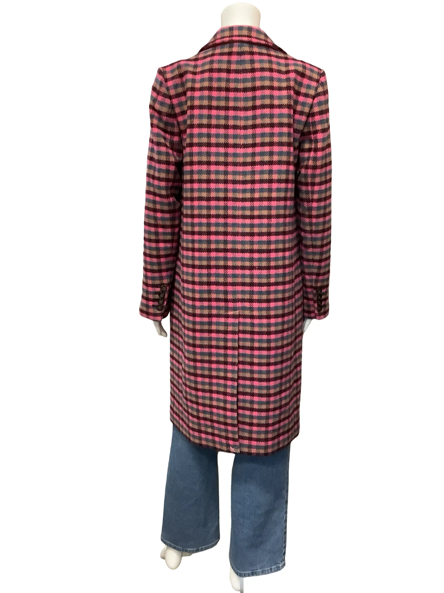 Ann Taylor Coat Chesterfield Checked Size: S