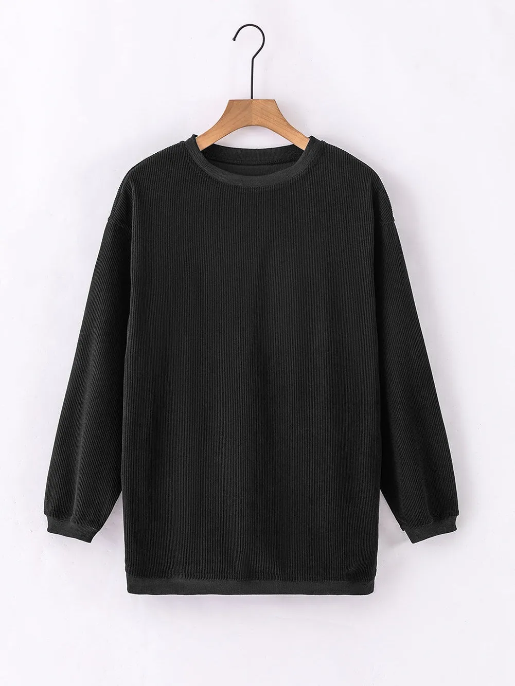 Basic Ribbed Knit T-Shirt for Women