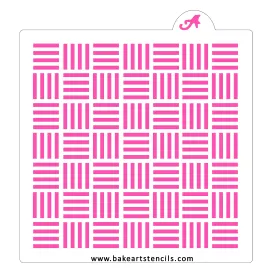 Basketweave Pattern Cookie Stencil