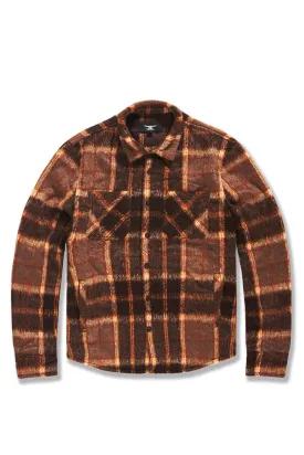 Big Men's Vandal Flannel Shacket (Brown)