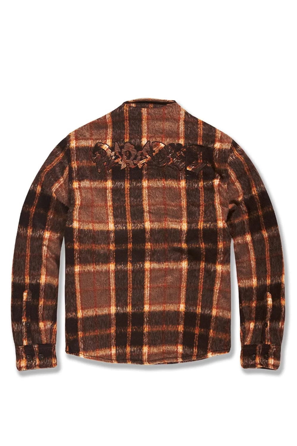 Big Men's Vandal Flannel Shacket (Brown)