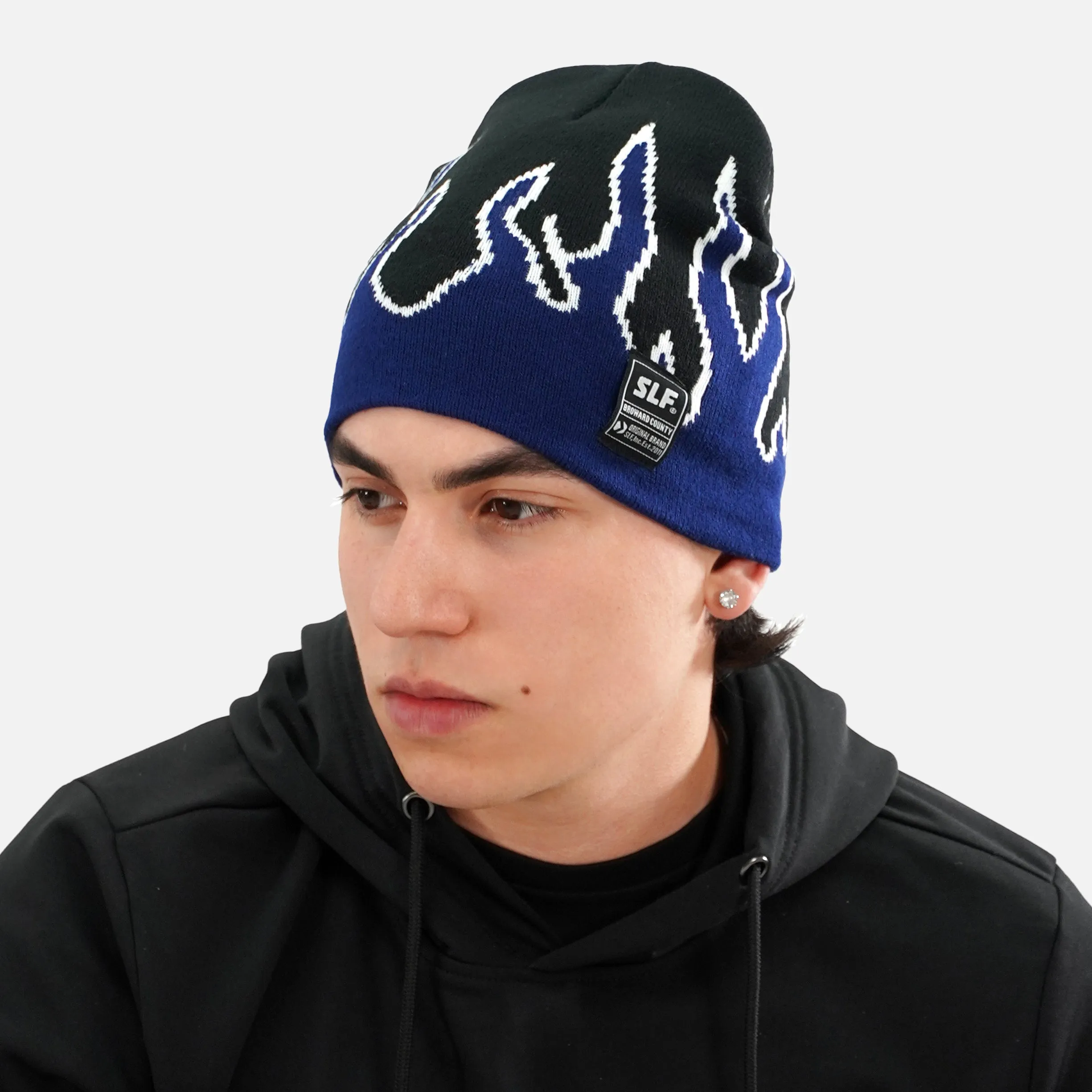 Blue Fire Beanie