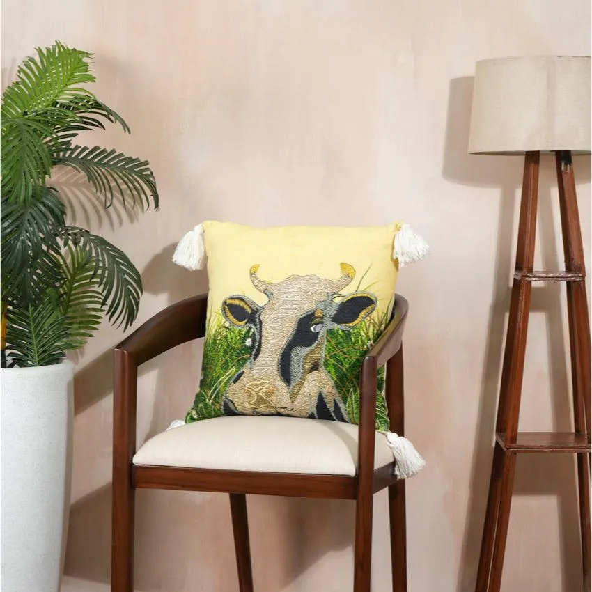 Bohemian Cow Velvet Cushion Cover  | 16 x 16 inches , 18 x 18 inches , 20 x 20 inches