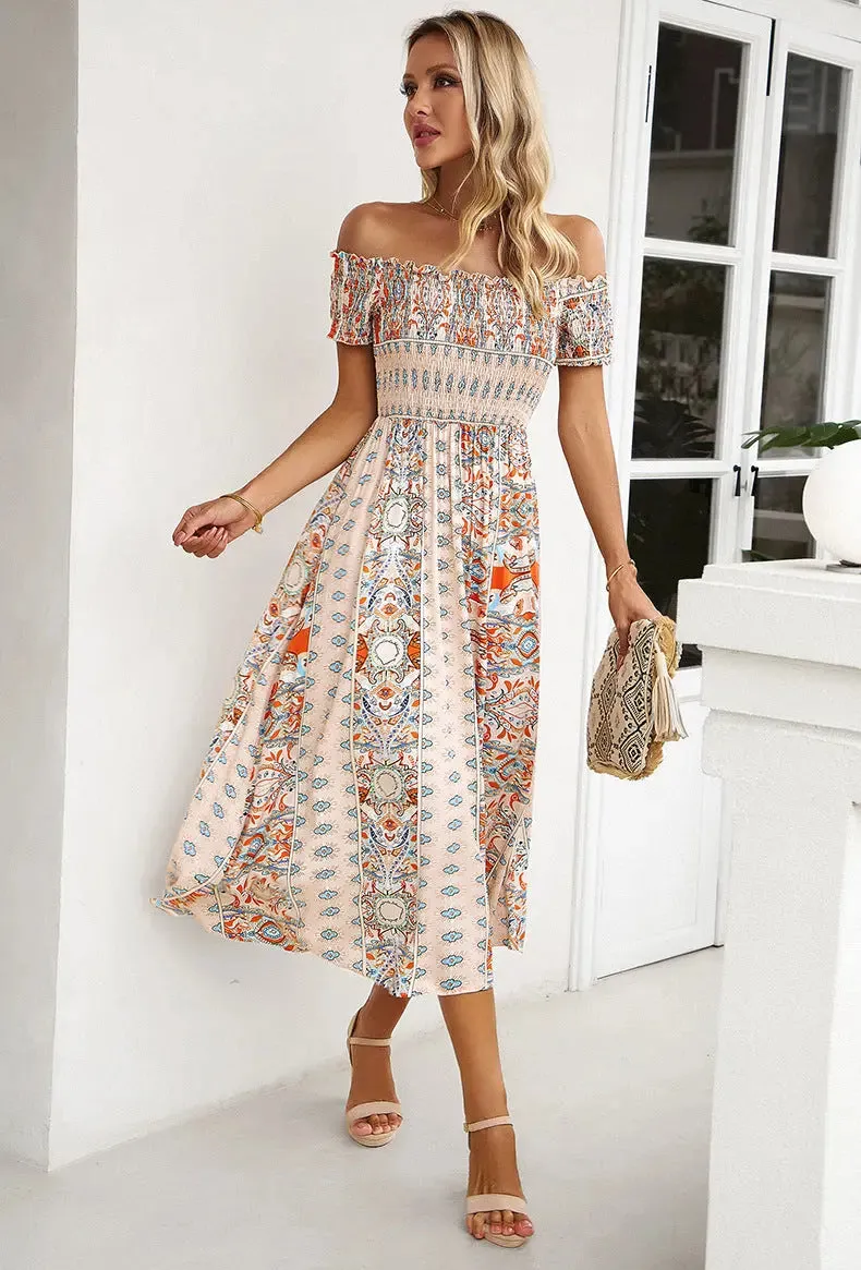 Bohemian Off Shoulder Dress