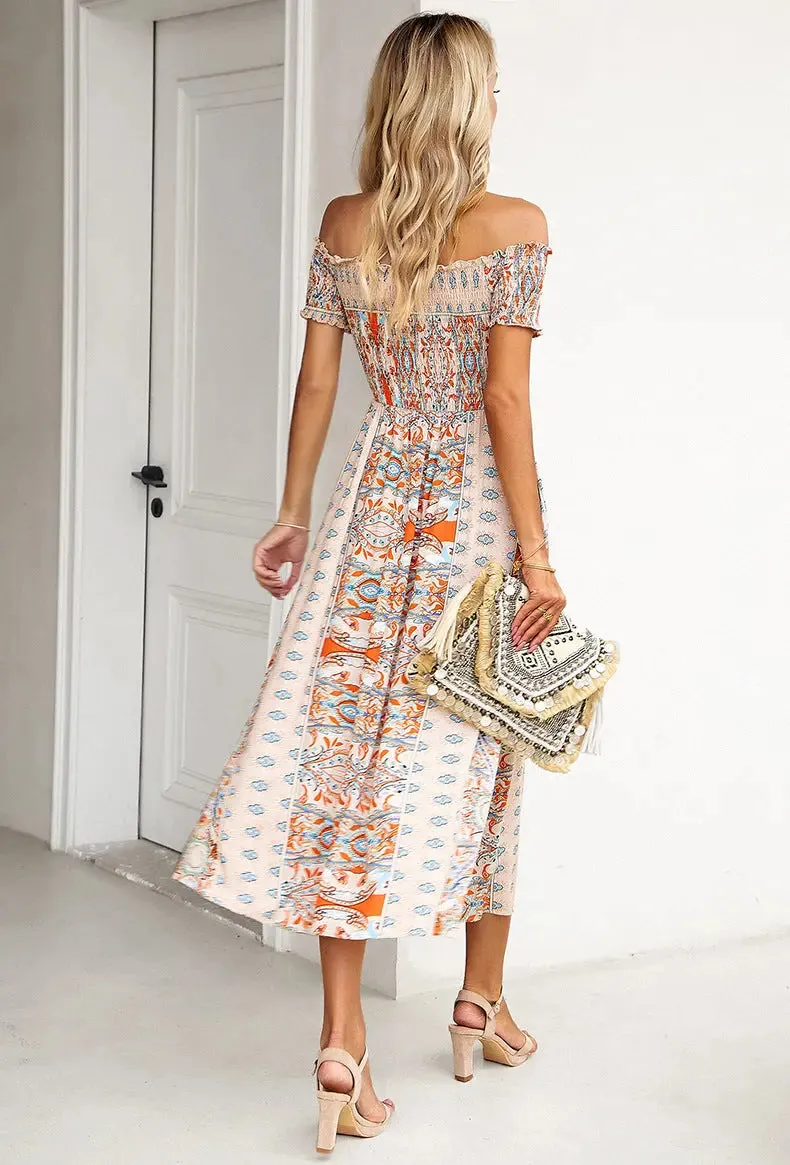 Bohemian Off Shoulder Dress