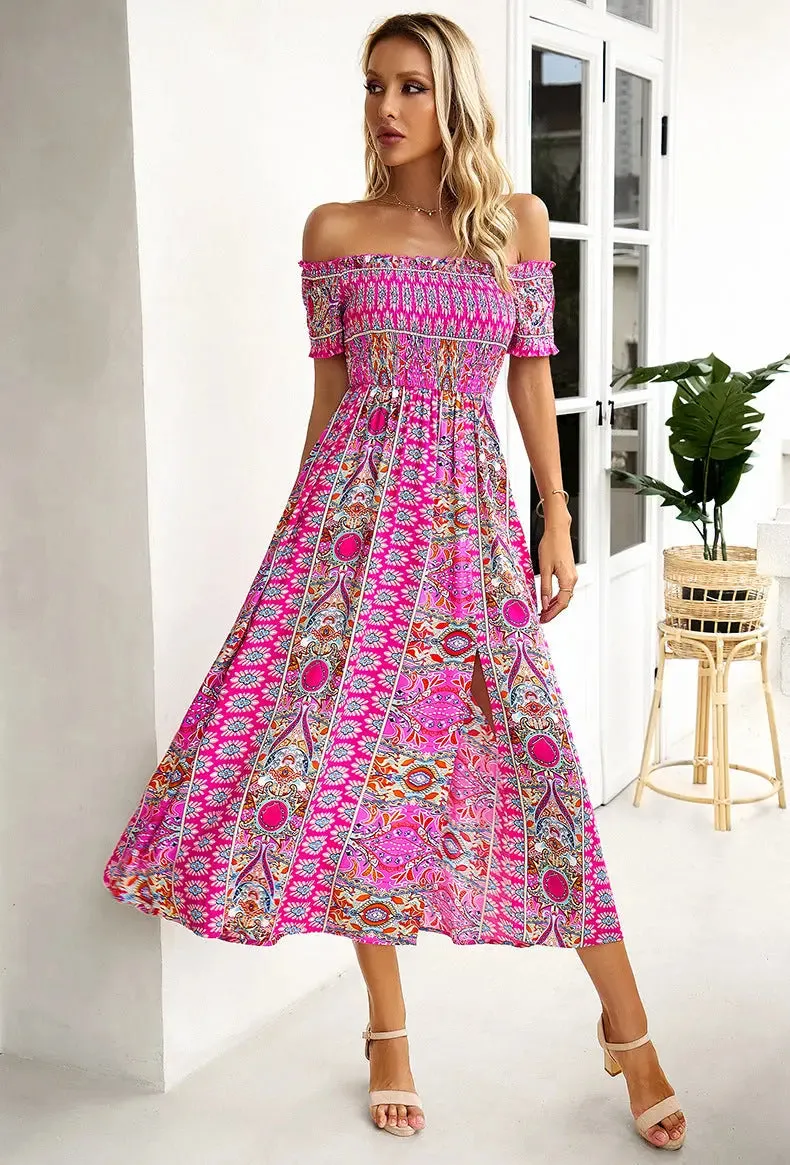 Bohemian Off Shoulder Dress