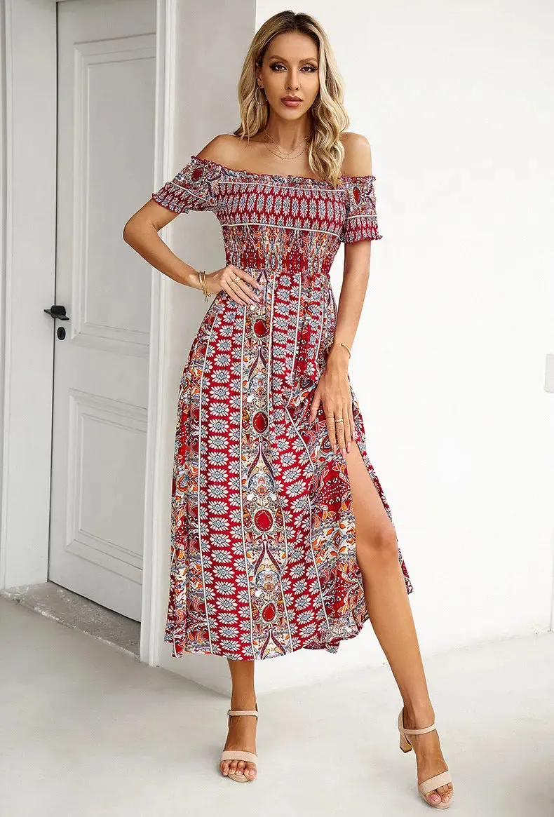 Bohemian Off Shoulder Dress