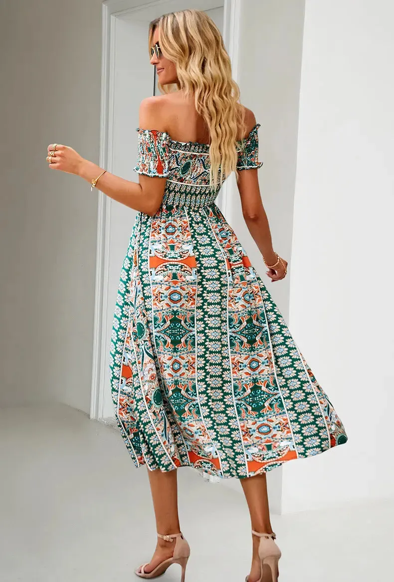 Bohemian Off Shoulder Dress