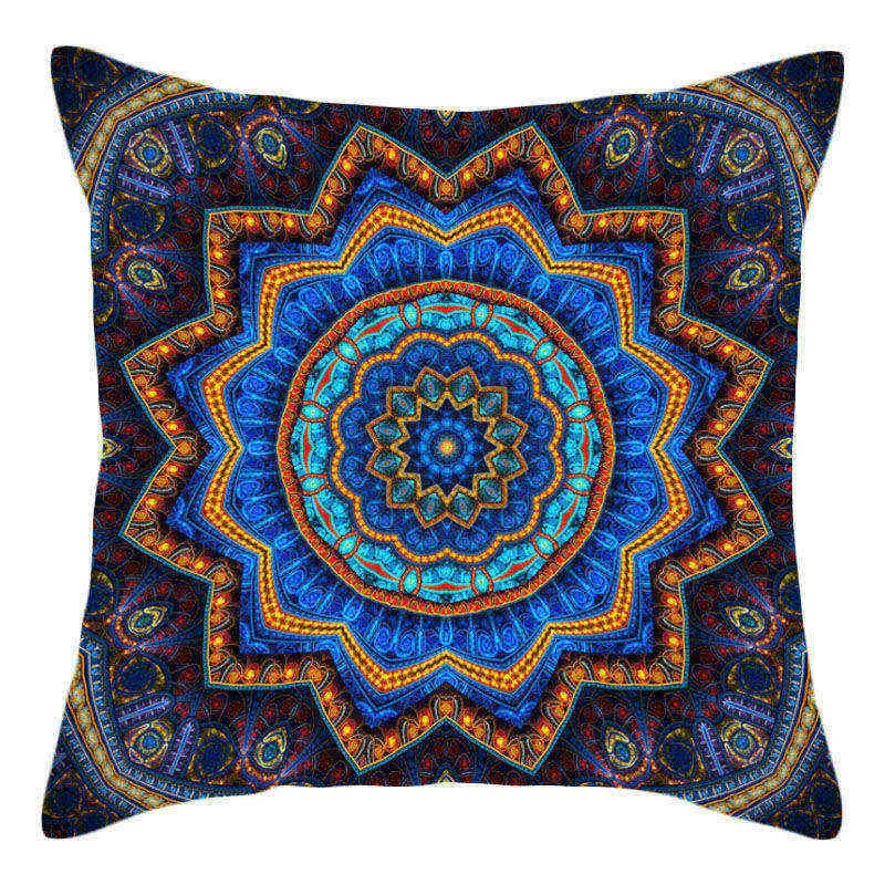 Boho Throw Pillow Stramonium Geometric Cushion Cover