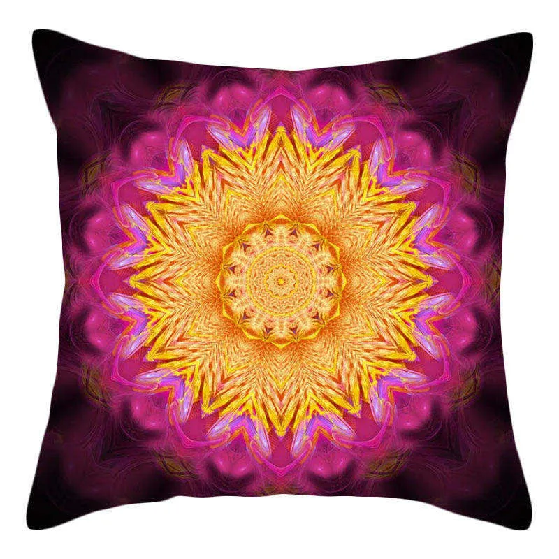 Boho Throw Pillow Stramonium Geometric Cushion Cover