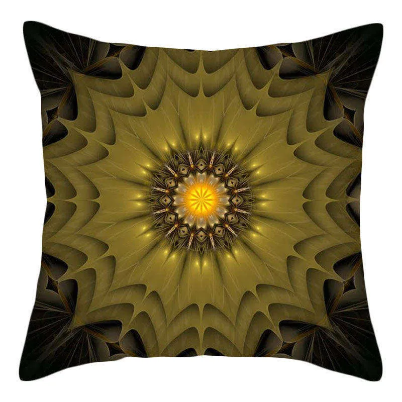 Boho Throw Pillow Stramonium Geometric Cushion Cover