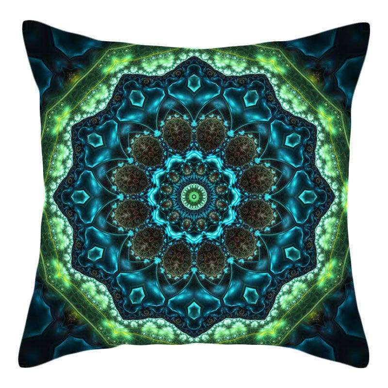 Boho Throw Pillow Stramonium Geometric Cushion Cover